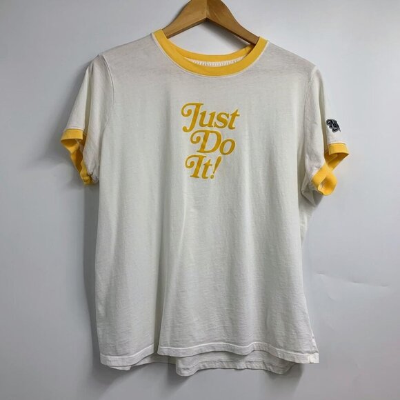 Nike Women's Retro Femme Ringer Tee CT8901-100 Just Do It Short Sleeve Size XL - Picture 1 of 12